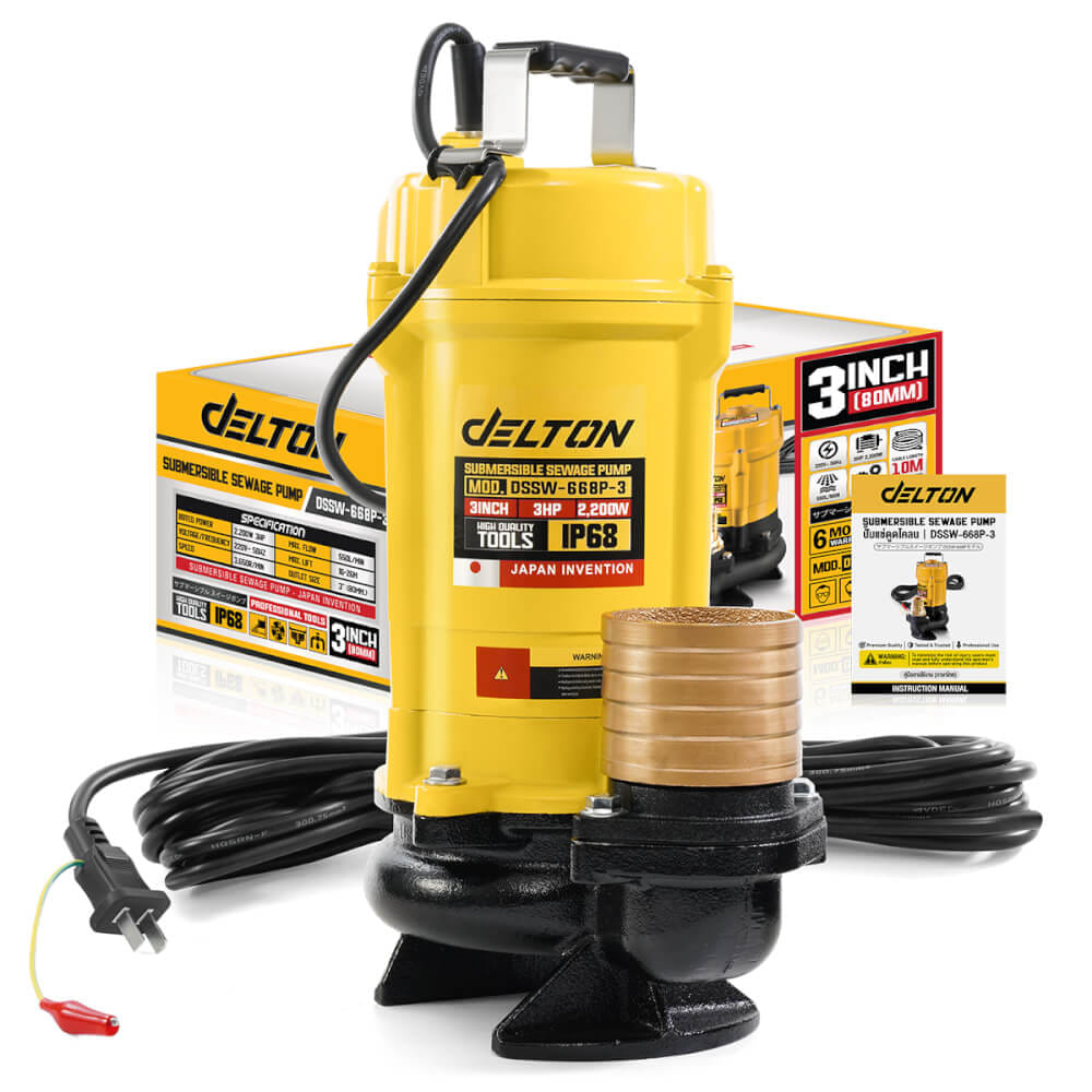 ปั๊มจุ่ม DELTON รุ่น DSSW-668P-3 ขนาด 3 นิ้ว 3HP 2,200W_7